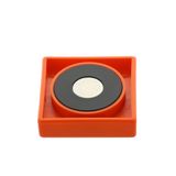 Izuzetno moćan uredski magnet, kvadrat, narančasti